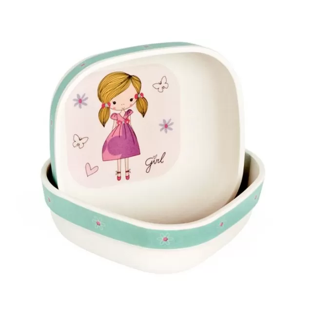 BIGBAMBOO SET ČETVRTASTIH ČINIJA FASHION GIRL