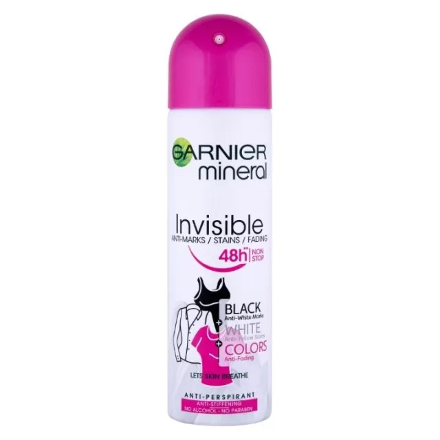 GARNIER MINERAL DEO INVISIBLE BLACK,WHITE&COLORS SPREJ 150ML