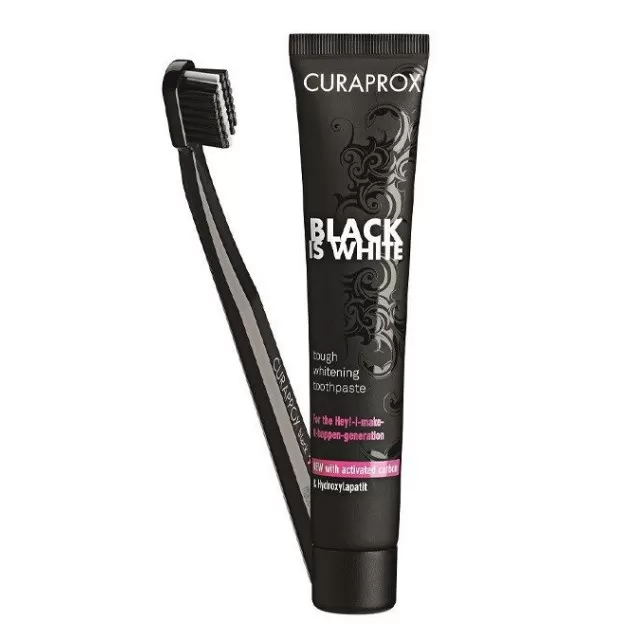 CURAPROX SET BLACK IS WHITE PASTA+ČETKICA ZA ZUBE