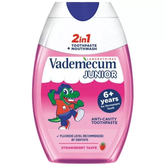 VADEMECUM 2U1 DEČIJA PASTA ZA ZUBE JAGODA 75ML