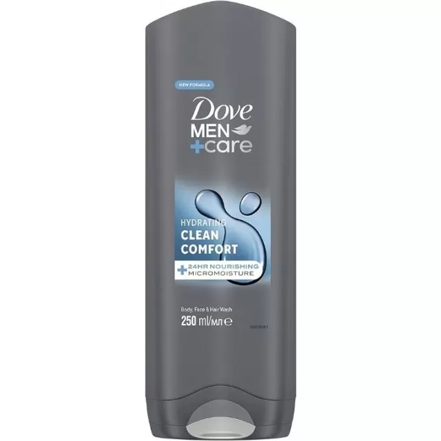 DOVE MEN BODY&FACE CLEAN COMFORT GEL ZA TUŠIRANJE 250ML