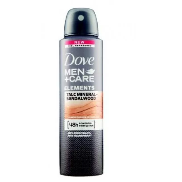 DOVE MEN TALC+SANDALWOOD ANTIPERSPIRANT U SPREJU 150ML