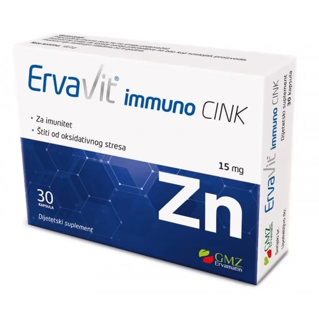 ERVAVIT IMMUNO CINK 15MG KAPSULE A30
