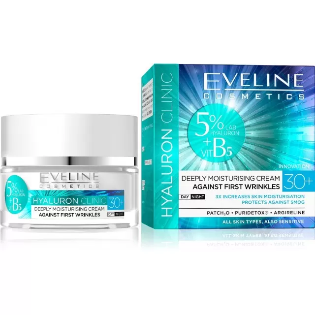 EVELINE HYALURON CLINIC DAY&NIGHT KREMA ZA LICE 30+ 50ML