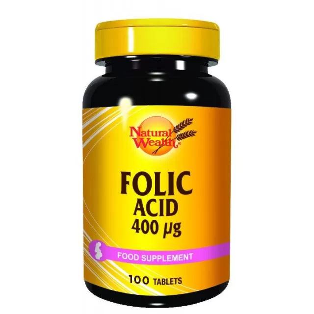 NATURAL WEALTH FOLNA KISELINA TABLETE A100