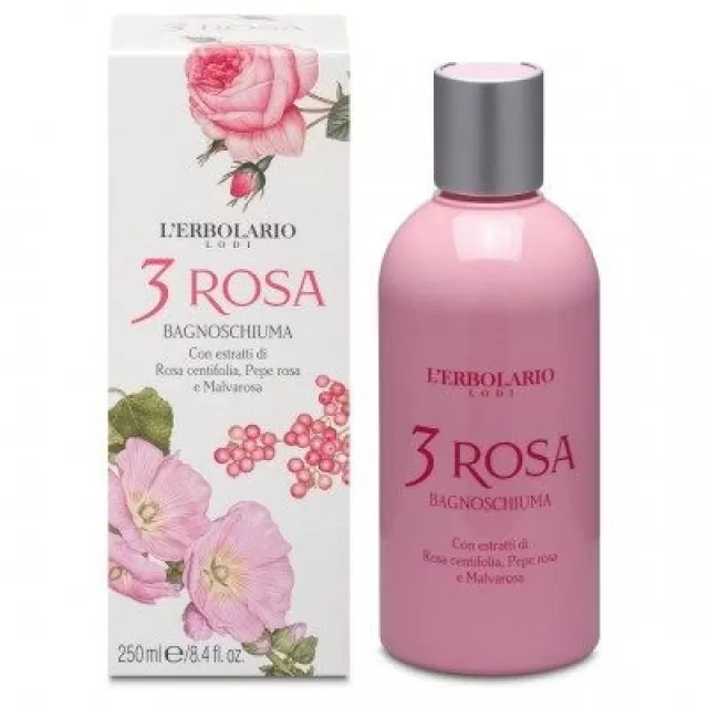 L'ERBOLARIO 3 ROSA GEL ZA TUŠIRANJE 250ML