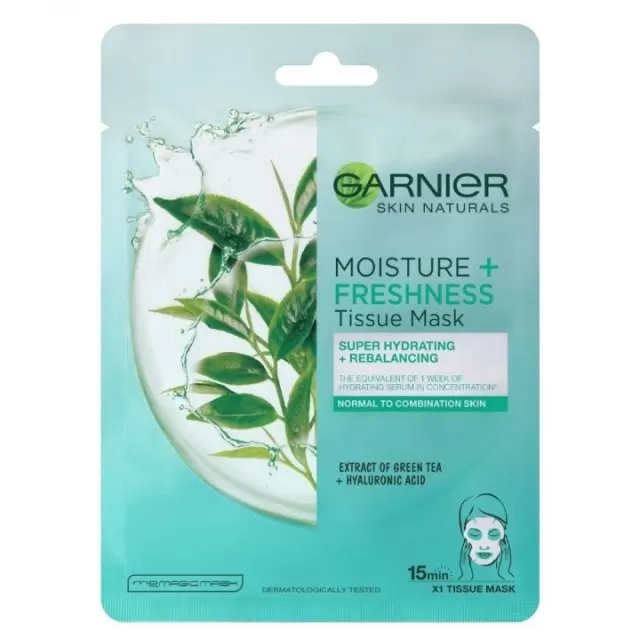GARNIER SKIN NATURALS MASKA ZA LICE U MARAMICI GREEN TEA 32G