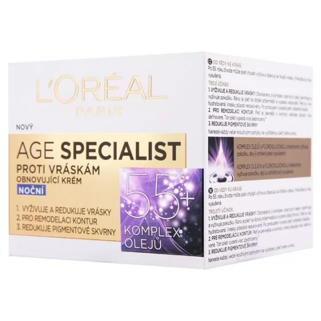 LOREAL AGE SPECIALIST NOĆNA KREMA 55+ 50ML
