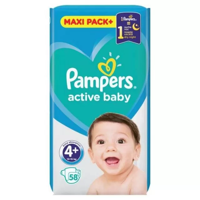 PAMPERS 4+ 10-15KG A58
