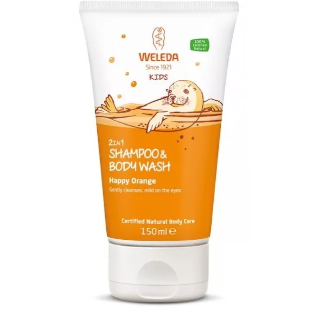 WELEDA DEČIJI ŠAMPON I GEL ZA TUŠIRANJE POMORANDŽA 150ML