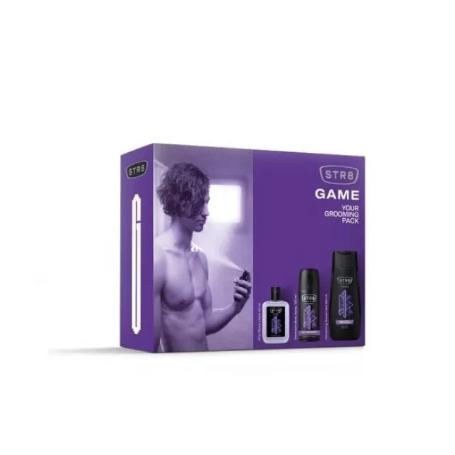 STR8 GAME SET (ASL50ML + DEO SPREJ 150ML + GEL ZA TUŠIRANJE 250ML)