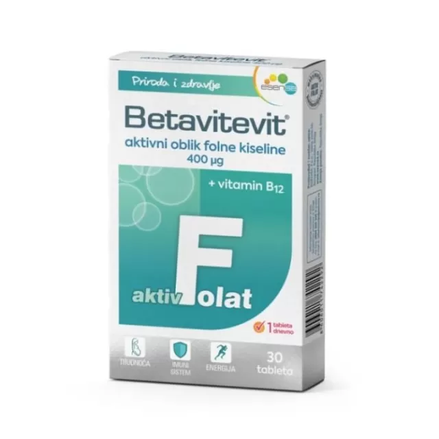 BETAVITEVIT FOLNA SA VITAMINOM B12 TABLETE A30