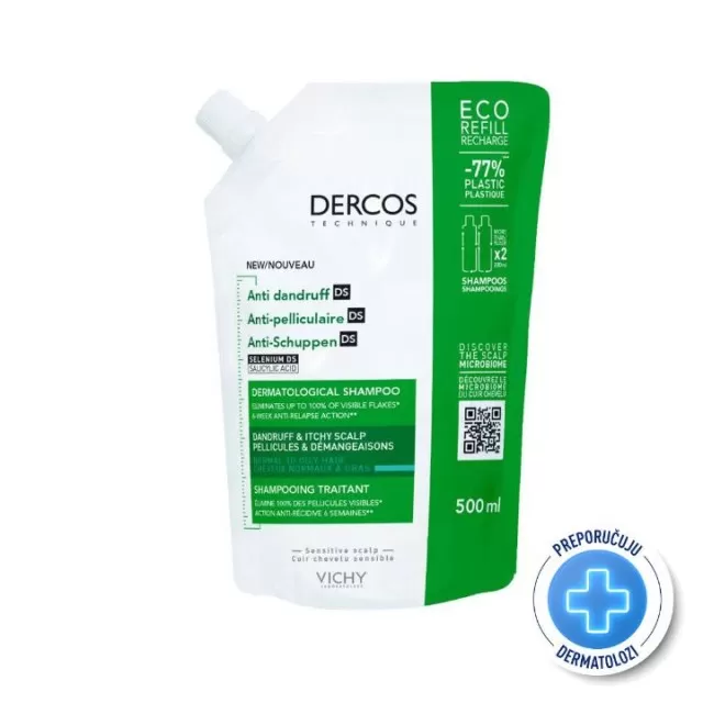 VICHY DERCOS SAMPON PROTIV PERUTI MASNA KOSA ECO REFILL 500ML
