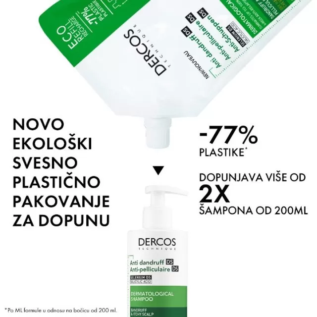 VICHY DERCOS SAMPON PROTIV PERUTI MASNA KOSA ECO REFILL 500ML