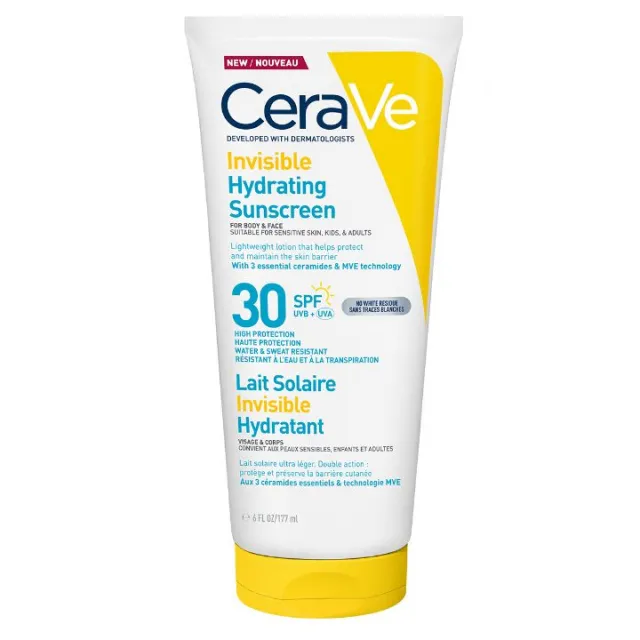CeraVe SUN Nevidljivi losion za zaštitu od sunca, SPF 30, visoka zaštita, 177 ml