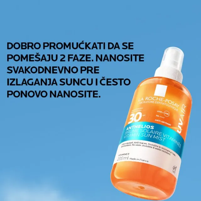 La Roche-Posay MIST ZA LICE I TELO ZA ZAŠTITU OD SUNCA SA VISOKOM ZAŠTITOM SPF30, 200ml