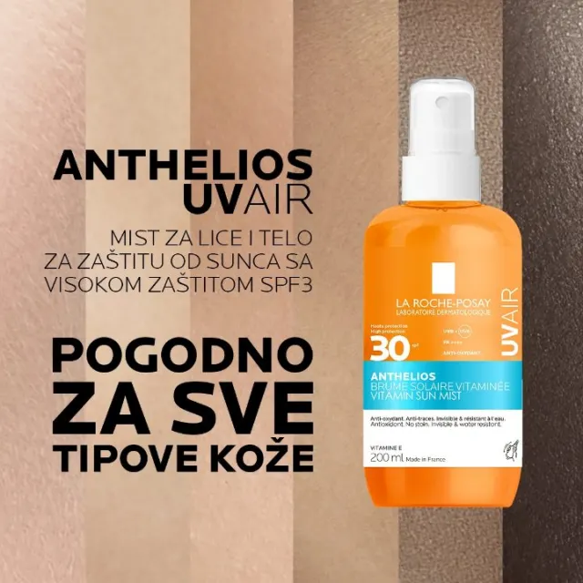 La Roche-Posay MIST ZA LICE I TELO ZA ZAŠTITU OD SUNCA SA VISOKOM ZAŠTITOM SPF30, 200ml