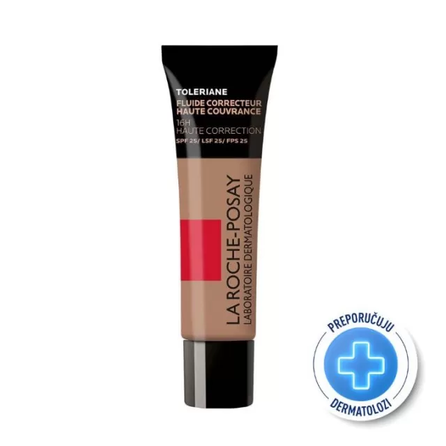 La Roche-Posay TOLERIANE Tečni korektivni puder za sve tipove osetljive kože SPF25, nijansa zlatna 15, 30ml