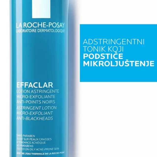 La Roche-Posay EFFACLAR Adstringentni tonik za lice koji podstiče mikroljuštenje koji sužava i otčepljuje pore, 200 ml