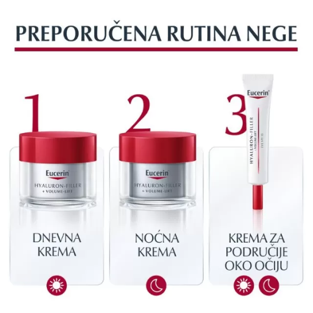 EUCERIN HYALURON-FILLER+VOLUME-LIFT DNEVNA KREMA ZA NORMALNU I MEŠOVITU KOŽU SPF15 50ML