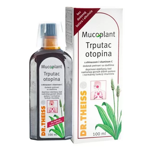 MUCOPLANT BOKVICA+ECHINACEA+VITAMIN C SIRUP BEZ ALKOHOLA I ŠEĆERA 100ML