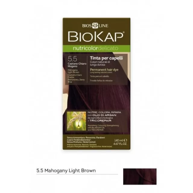BIOKAP FARBA ZA KOSU 5.5 MAHAGONI SVETLO SMEĐA 50ML