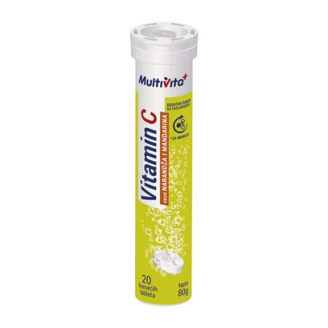 MULTIVITA VITAMIN C 250MG ŠUMEĆE TABLETE A20
