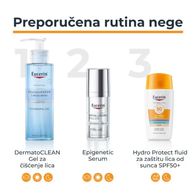 EUCERIN SUN HYDRO PROTECT ULTRALAGANI FLUID ZA ZAŠTITU OD SUNCA SPF50+ SVETLI 50ML
