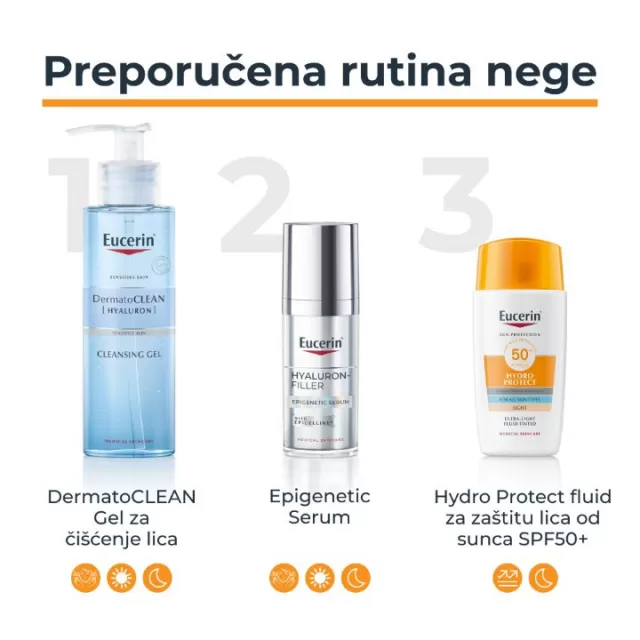 EUCERIN SUN HYDRO PROTECT ULTRALAGANI FLUID ZA ZAŠTITU OD SUNCA SPF50+ TAMNI 50ML