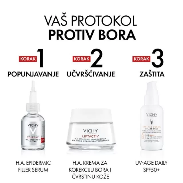 VICHY LIFTACTIV SUPREME Dnevna nega za korekciju bora i čvrstine kože, suva koža, 50 ml