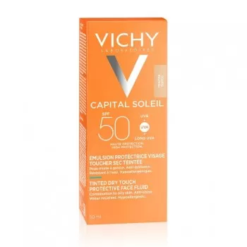 VICHY SUN IDEAL SOLEIL OBOJENI "DRY TOUCH” FLUID ZA LICE SPF50 BB prirodna nijansa tena, 50ml