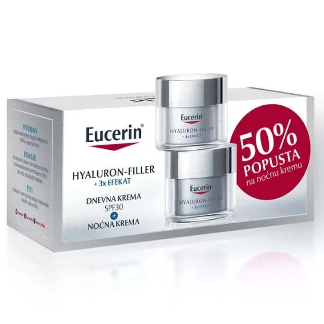 EUCERIN BOX HF DNEVNA KREMA ZA SUVU KOŽU SPF30 50ML +NOĆNA KREMA 50ML