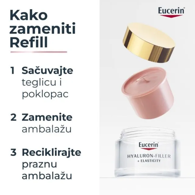 EUCERIN HYALURON FILLER ELASTICITY DNEVNA KREMA SPF30 ROSE REFILL 50ML