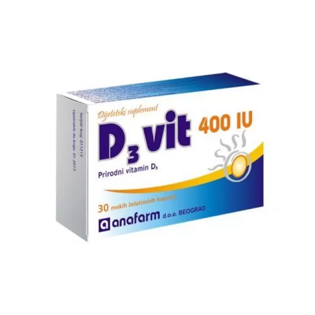 VITAMIN D3 400IU 30 KAPSULA
