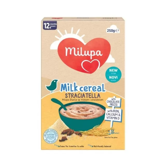 MILUPA ŽITARICE SA MLEKOM I STRAĆATELOM 12M+ 250G