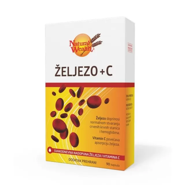 NATURAL WEALTH GVOŽĐE+VITAMIN C KAPSULE A90