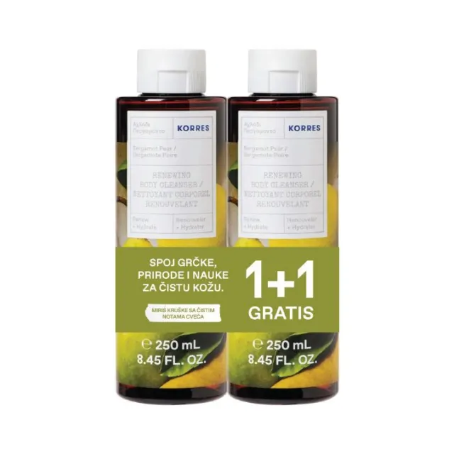 Korres PROMO Bergamot Pear Gel za tuširanje, 2X250ML