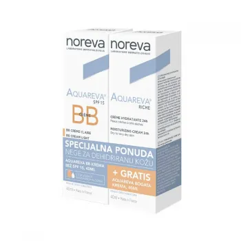 NOREVA PROMO SET AQUAREVA BB krema bež spf 15 40ml + poklon Bogata krema 40ml