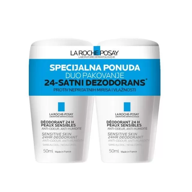 La Roche-Posay Dezodorans protiv neprijatnih mirisa 24h PROMO 50ml+50ml