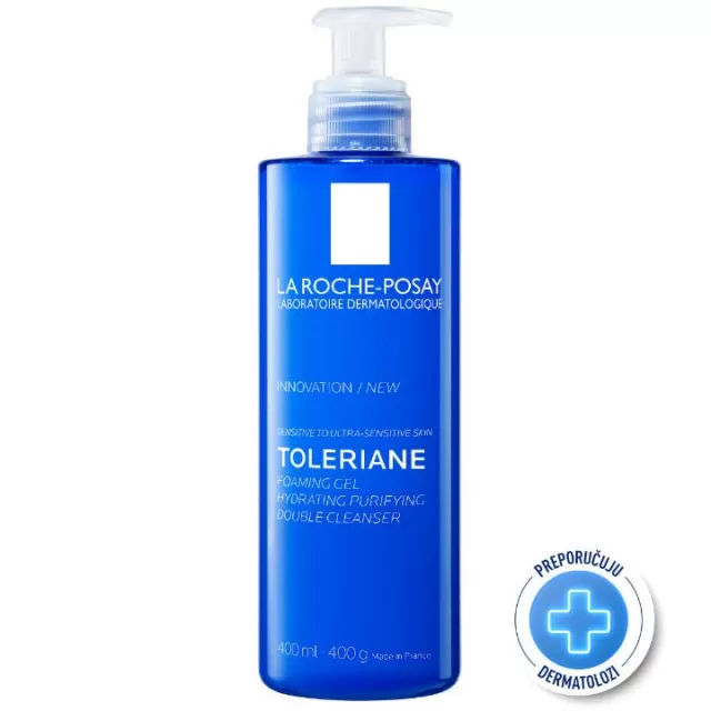La Roche-Posay TOLERIANE PENUŠAVI GEL SA DVOSTRUKIM DEJSTVOM ZA HIDRATACIJU I ČIŠĆENJE KOŽE, 400ml