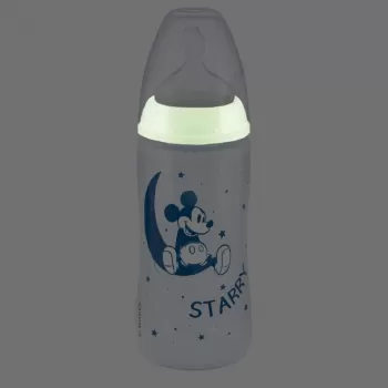 NUK PLASTIČNA FLAŠICA SA INDIKATOROM TEMPERATURE NIGHT 6-18M 300ML
