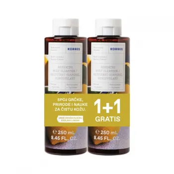 Korres PROMO Basil Lemon Gel za tuširanje, 2X250ML