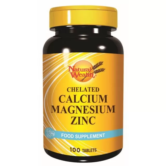 NATURAL WEALTH KALCIJUM+MAGNEZIJUM+CINK TABLETE A100