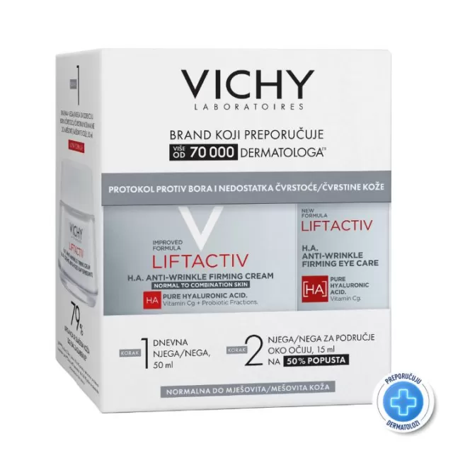 Vichy Winter promo, Liftactiv H.A.krema 50ml, normalna koža + Liftactiv H.A  krema za oči 15ml