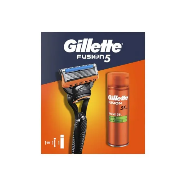 GILLETTE SET FUSION (BRIJAČ FUSION 5 +GEL FUSION 5 SENSITIVE 200ML)