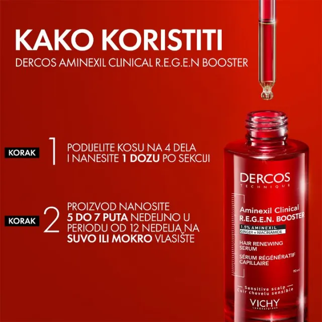 VICHY DERCOS AMINEXIL CLINICAL REGEN BOOSTER Serum za obnavljanje kose 90ml