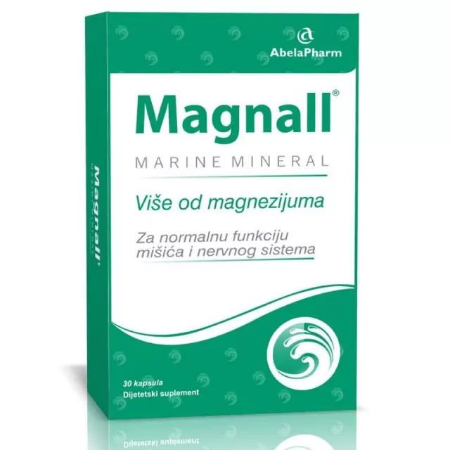 MAGNALL MAGNEZIJUM MARINE 375mg+B6, 30 KAPSULA
