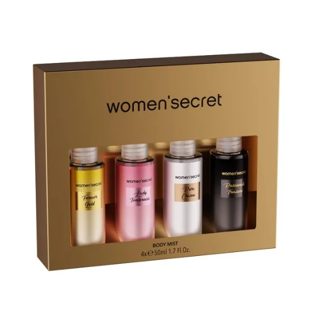 WOMEN'SECRET BODY MIST SET METALIC 4x50ML