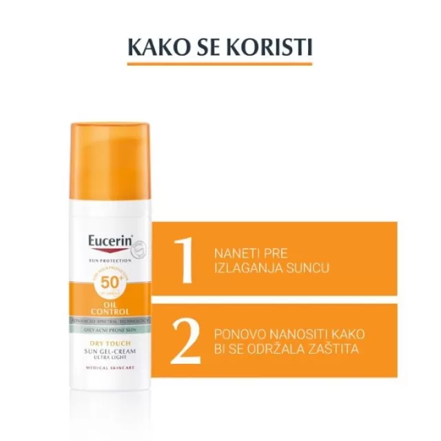EUCERIN SUN OIL CONTROL ZA ZAŠTITU MASNE KOŽE OD SUNCA SPF50+ 50ML