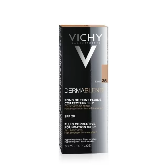 VICHY DERMABLEND CORRECTOR Tečni korektivni puder SPF 35, 30 ml, 35 Sand